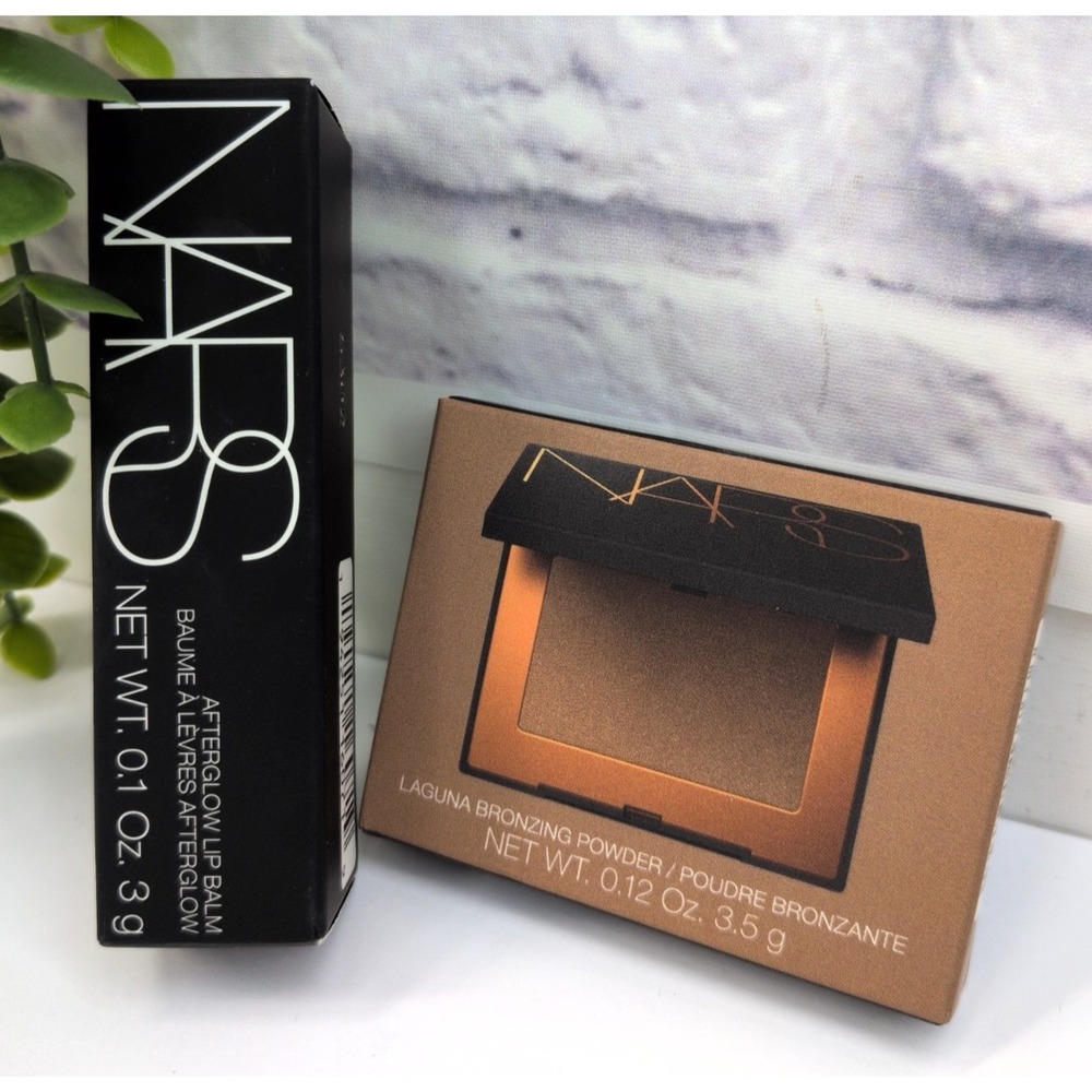 NEW LAGUNA DUO LOT 2🌿Nars Powder Blush Afterglow Lip Balm MakeUp Bronzing